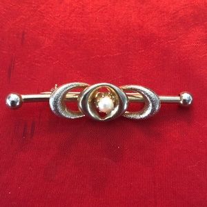 Antique Brooch With Faux Pearl